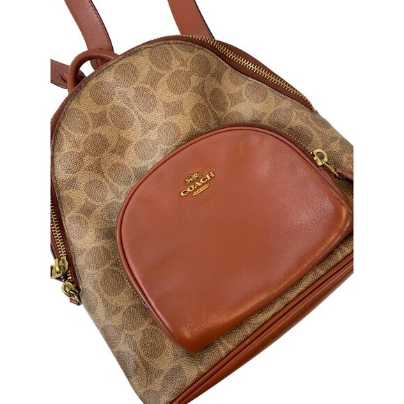 COACH Signature Canvas & Leather Carrie Backpack RA10079 - Picture 2 of 13